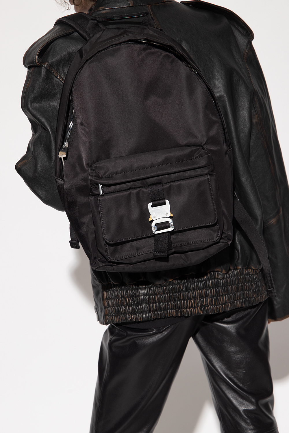 Black Backpack with rollercoaster buckle 1017 ALYX 9SM